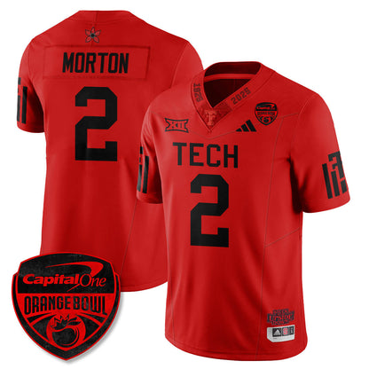 TTU Stranger Things Vapor Limited Football Jersey - Orange Bowl - Stitched