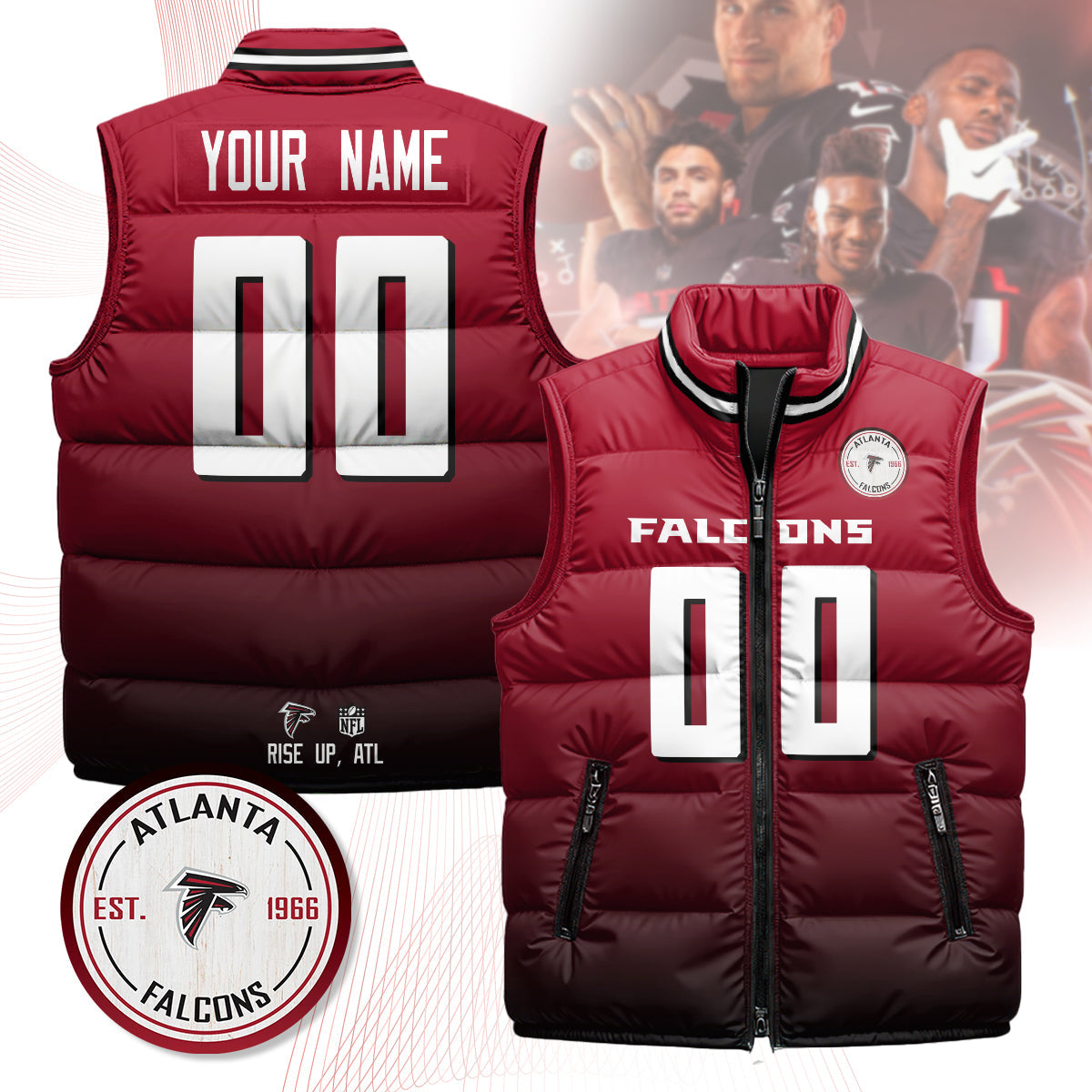 Personalized AF Unisex Puffer Vest