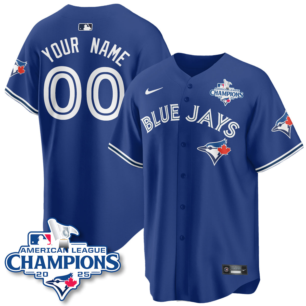 TOR 2025 American League Champions Custom Jersey - Stitched