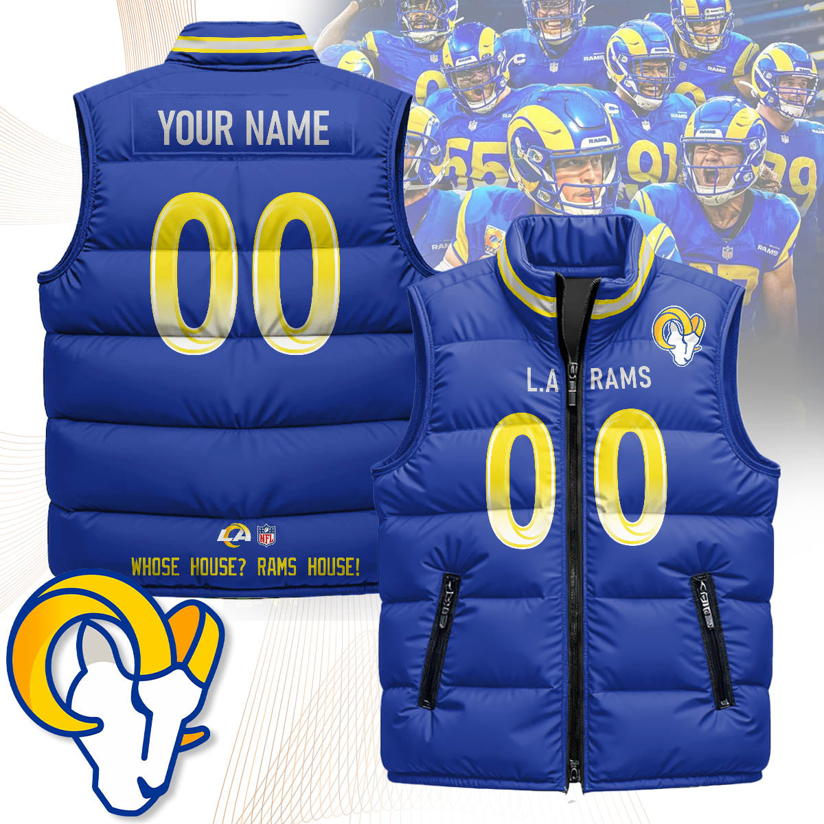 Personalized LAR Unisex Puffer Vest