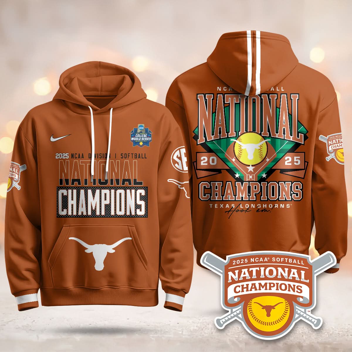 TL Softball 2025 World Series Champions Hoodie - Printed