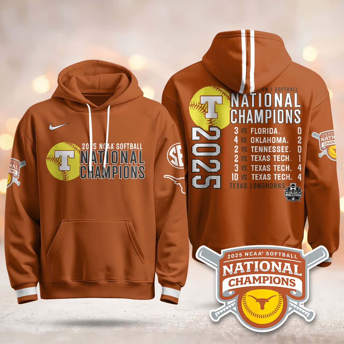 TL Softball 2025 World Series Champions Hoodie - Printed