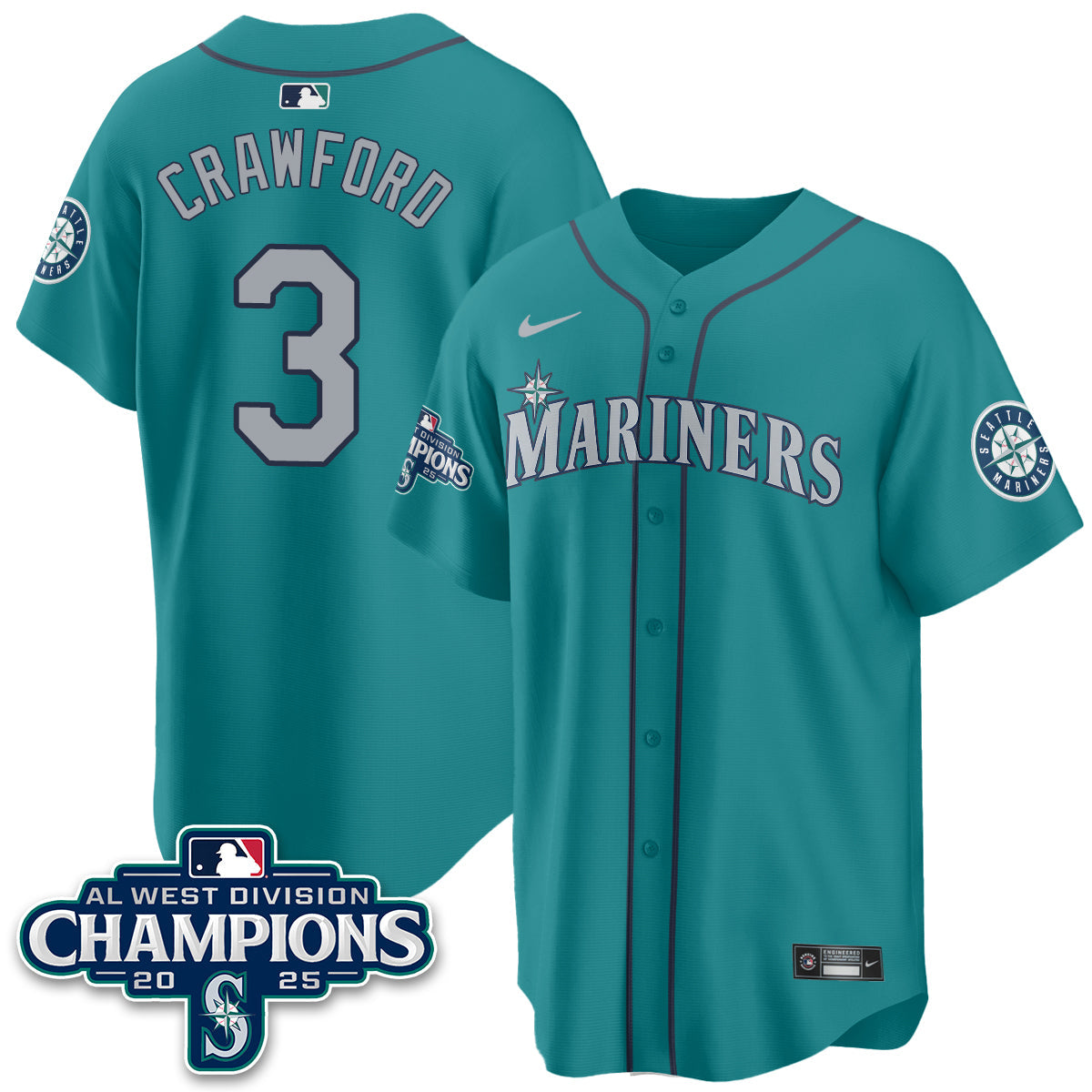 SM 2025 AL West Division Champions Jersey - Stitched