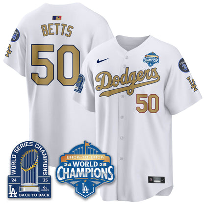 LAD 2025 World Series Champions Jersey - 9x Champs - Stitched