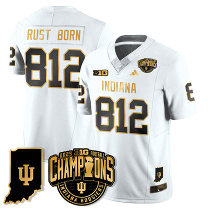 IND Vapor Limited Football Gold Jersey - Big 10 Champions - Stitched