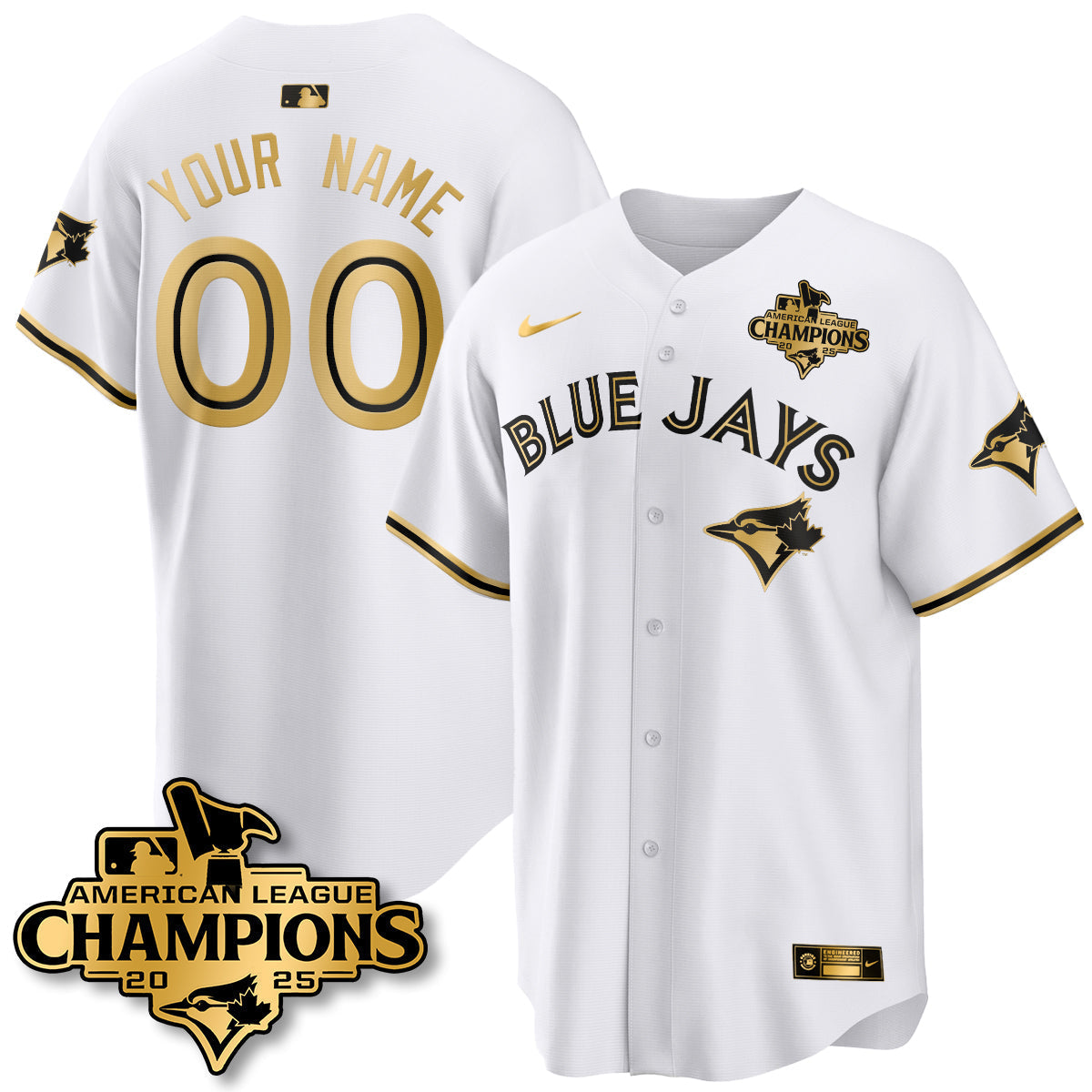 TOR 2025 American League Champions Custom Jersey - Stitched
