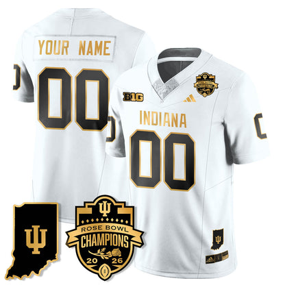Custom IND Vapor Limited Football Gold Jersey - Rose Bowl Champions