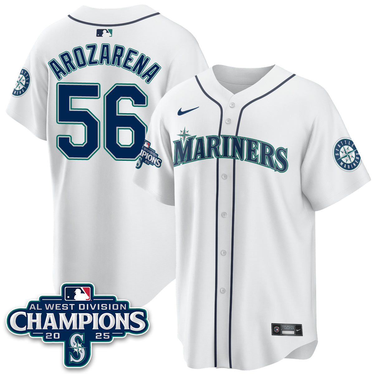 SM 2025 AL West Division Champions Jersey - Stitched
