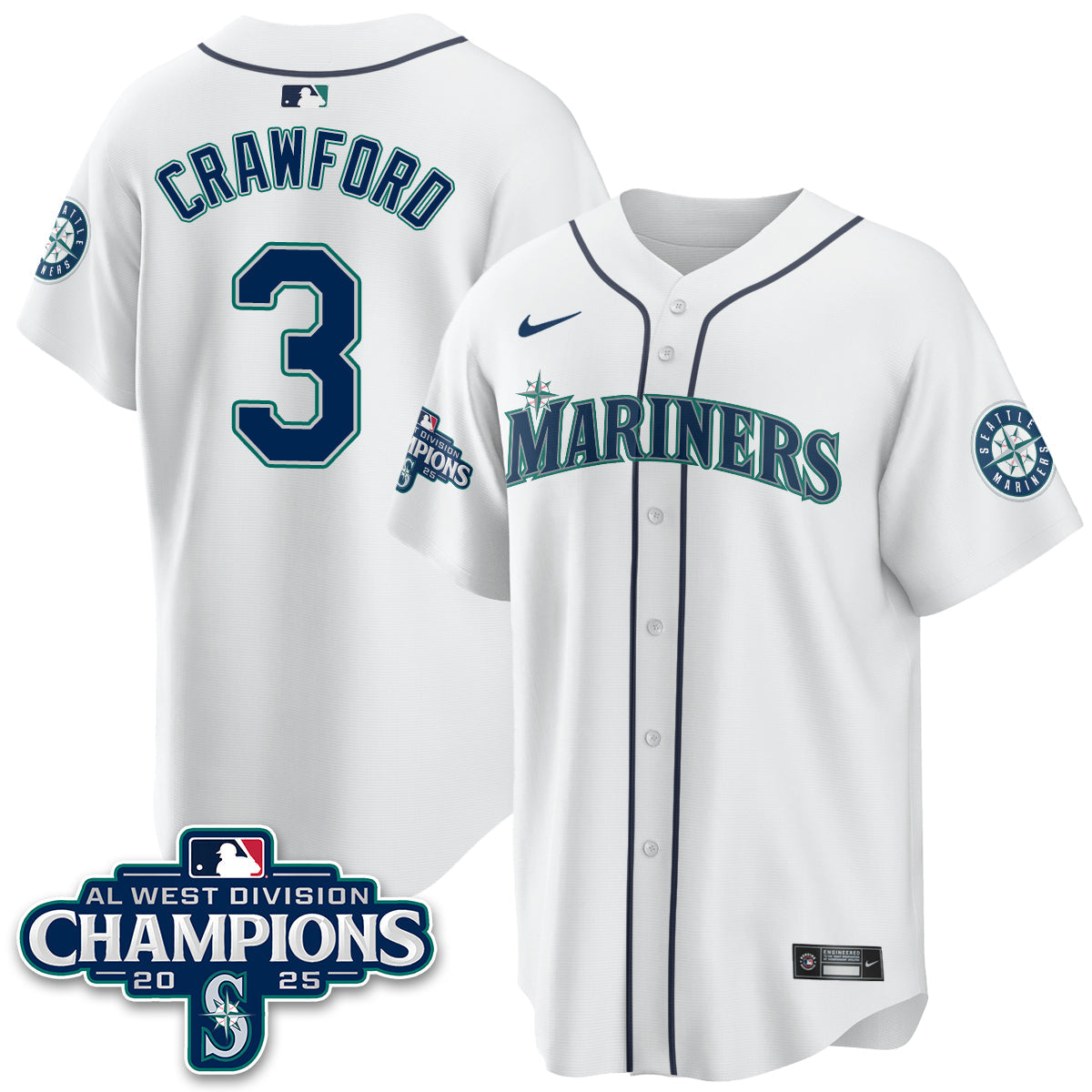 SM 2025 AL West Division Champions Jersey - Stitched