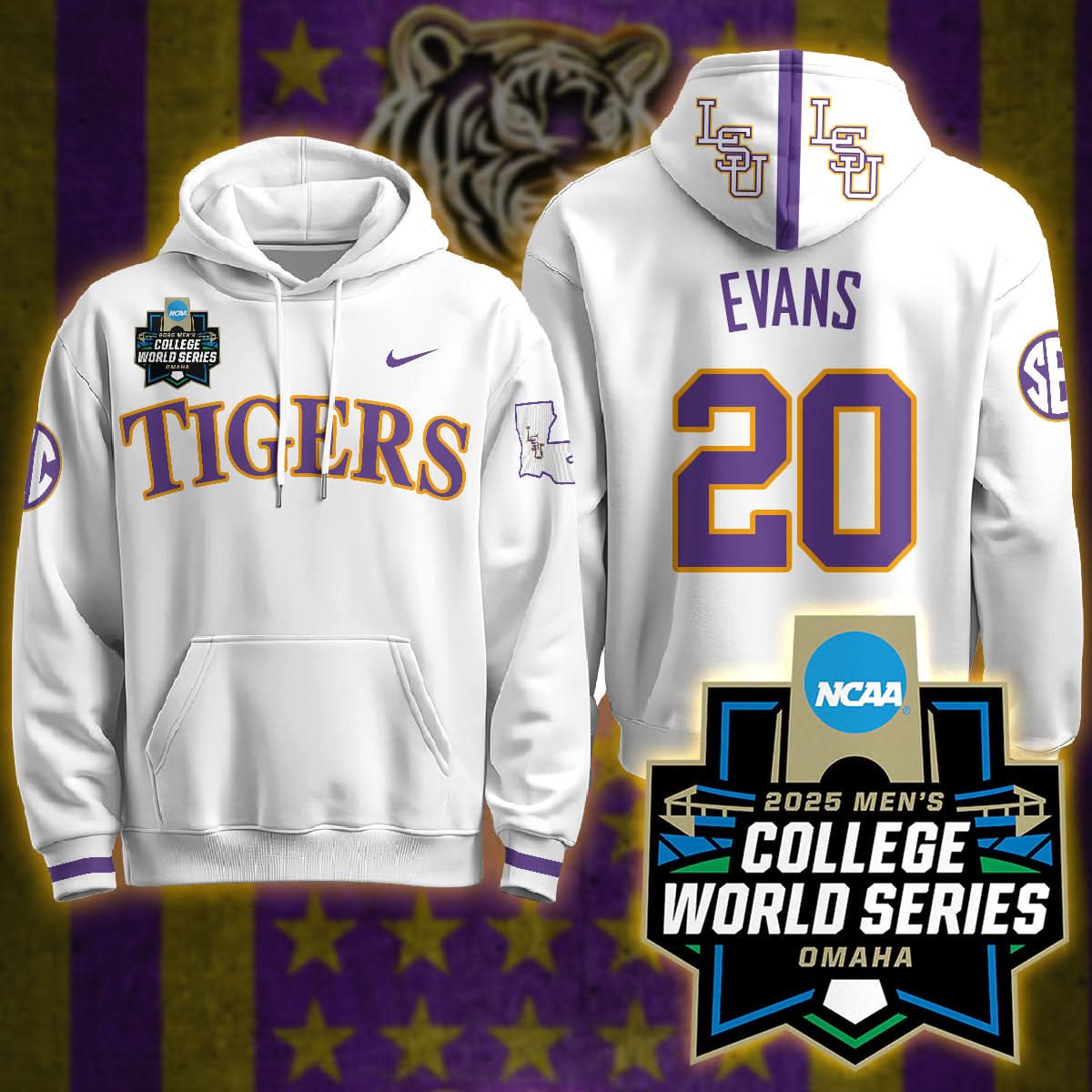 LSU 2025 World Series Limited Hoodie - Stitched