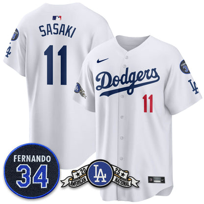 LAD 2025 National League Champions Jersey - Stitched
