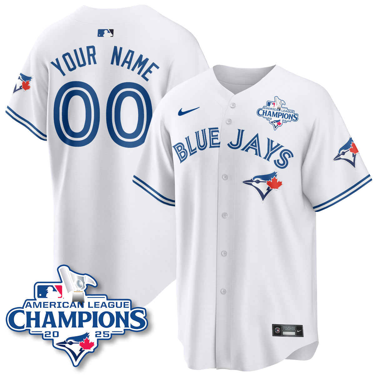 TOR 2025 American League Champions Custom Jersey - Stitched
