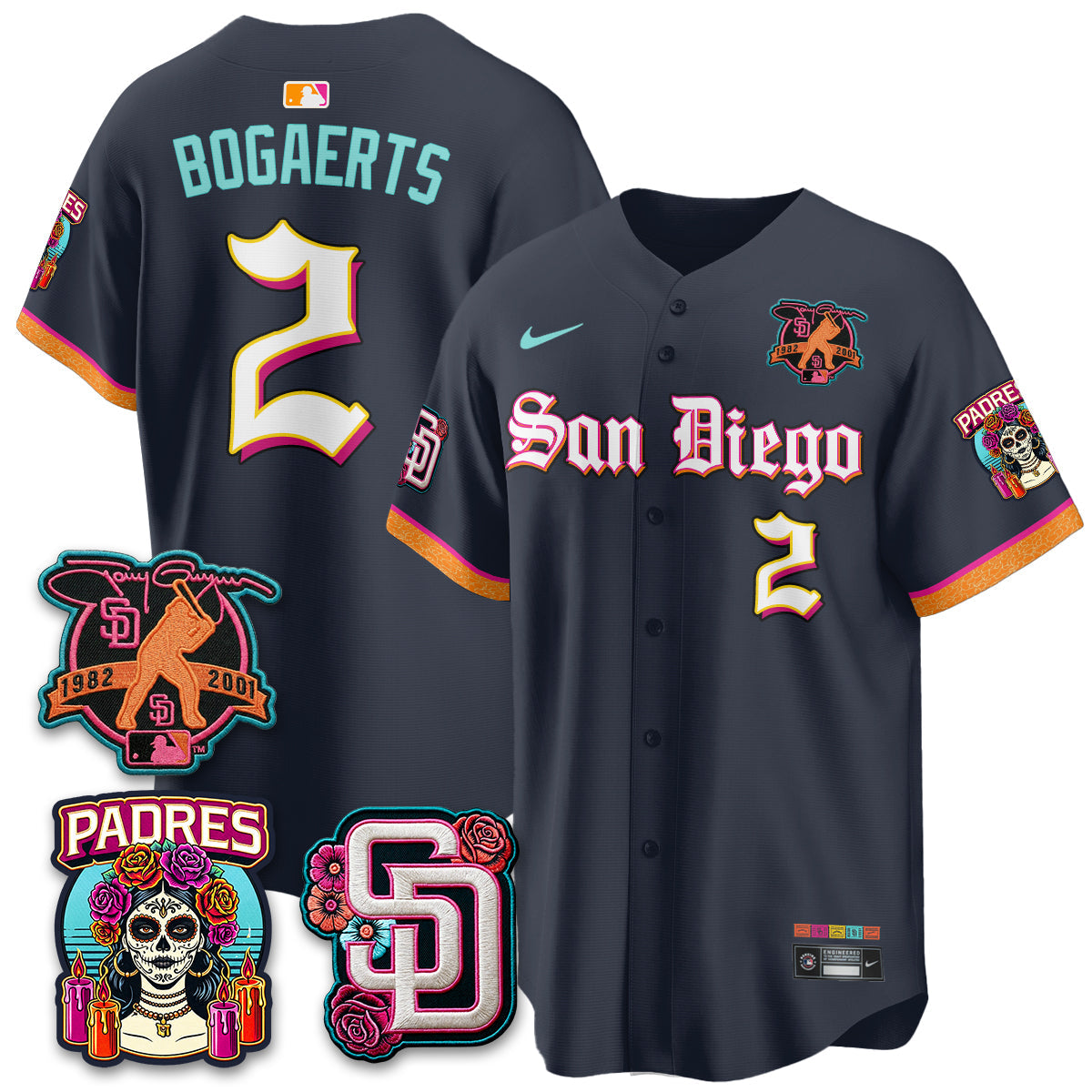 SD 2026 City Connect x Tony Gwynn Patch Vapor Premier Limited Jersey - Stitched