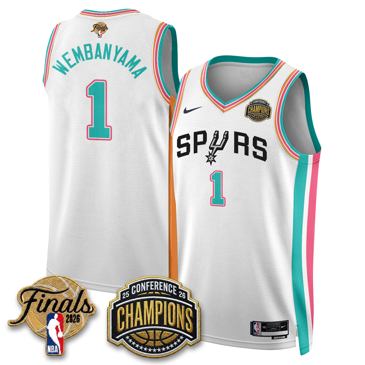 SAS 2026 Basketball  Western Conference Champions Vapor City Edition Jersey - Stitched
