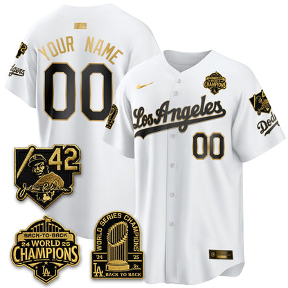 LAD 2026 New Era Gold Collection Vapor Custom Limited Jersey - B2B Champs - Stitched