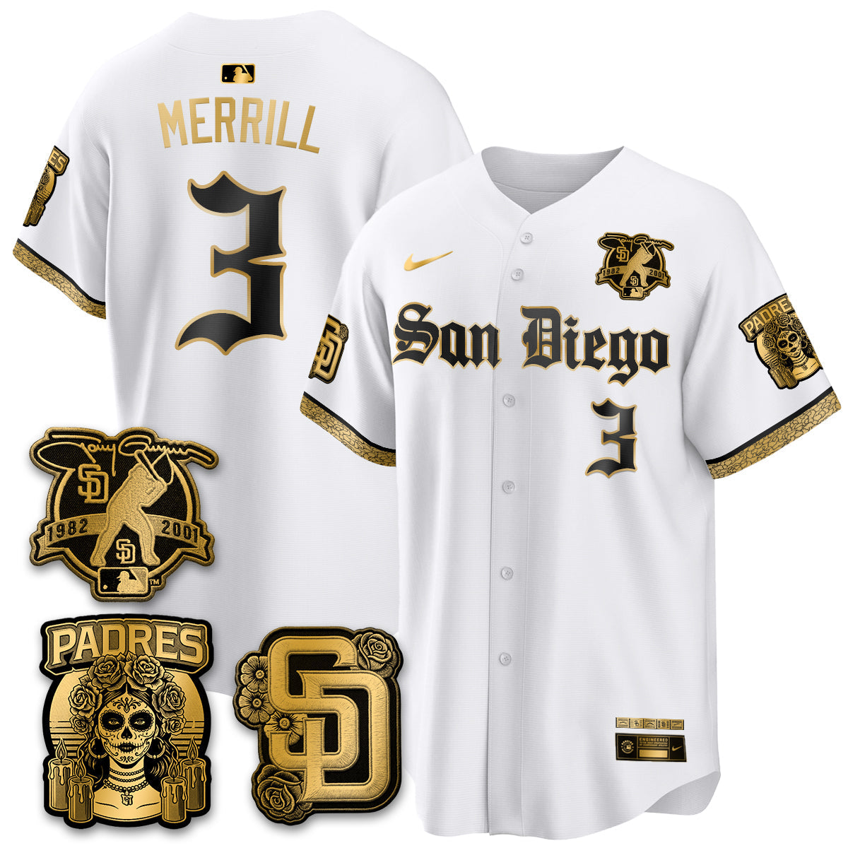 SD 2026 City Connect x Tony Gwynn Patch Vapor Premier Limited Jersey - Stitched - V2