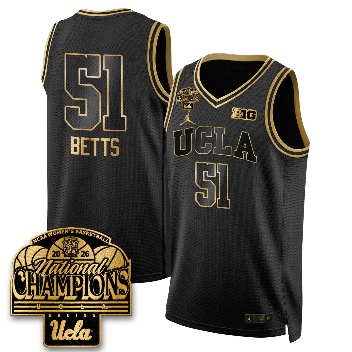 UCLA Women's Basketball National Champion 2026 Limited Jersey -  Stitched