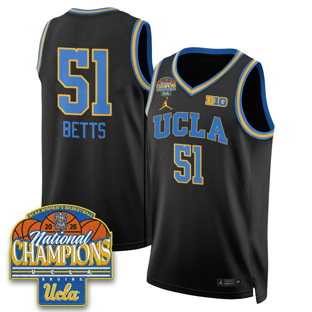 UCLA Women's Basketball National Champion 2026 Limited Jersey -  Stitched