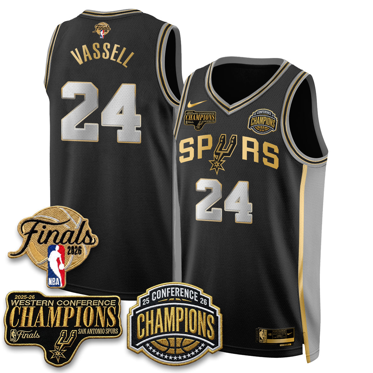 SAS 2026 Basketball  Western Conference Champions Vapor Special Edition Jersey - Stitched