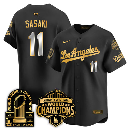 LAD Gold Collection Vapor Limited Jersey - 9x & B2B Champs - Stitched