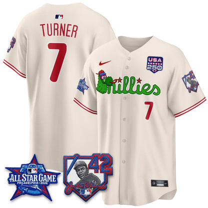 PHI Phanatic 2026 New Era & 250th USA Vapor Limited Jersey - All Star Game - Stitched