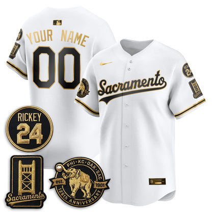 OAK 2026 Alternate Sacramento 125 Years Limited Vapor Gold Edition Custom Jersey - Stitched
