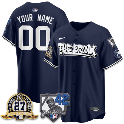 NYY The Bronx 2026 Jackie Robinson Day Vapor Limited Custom Jersey - Stitched