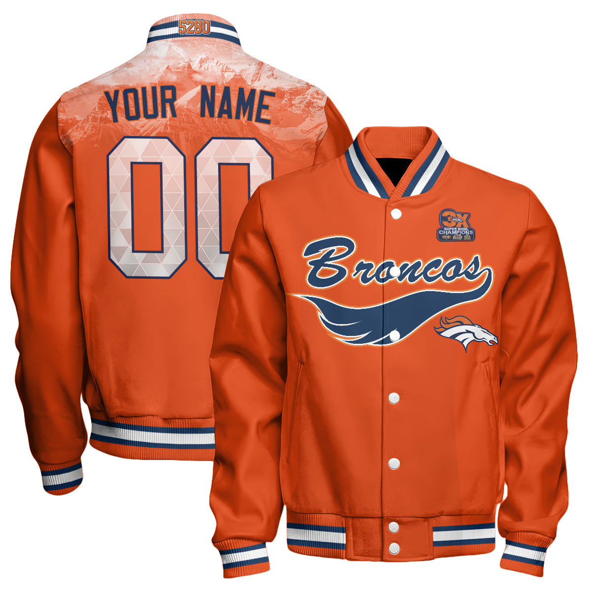 DEN Fangear Edition Custom Baseball Jacket - Printed