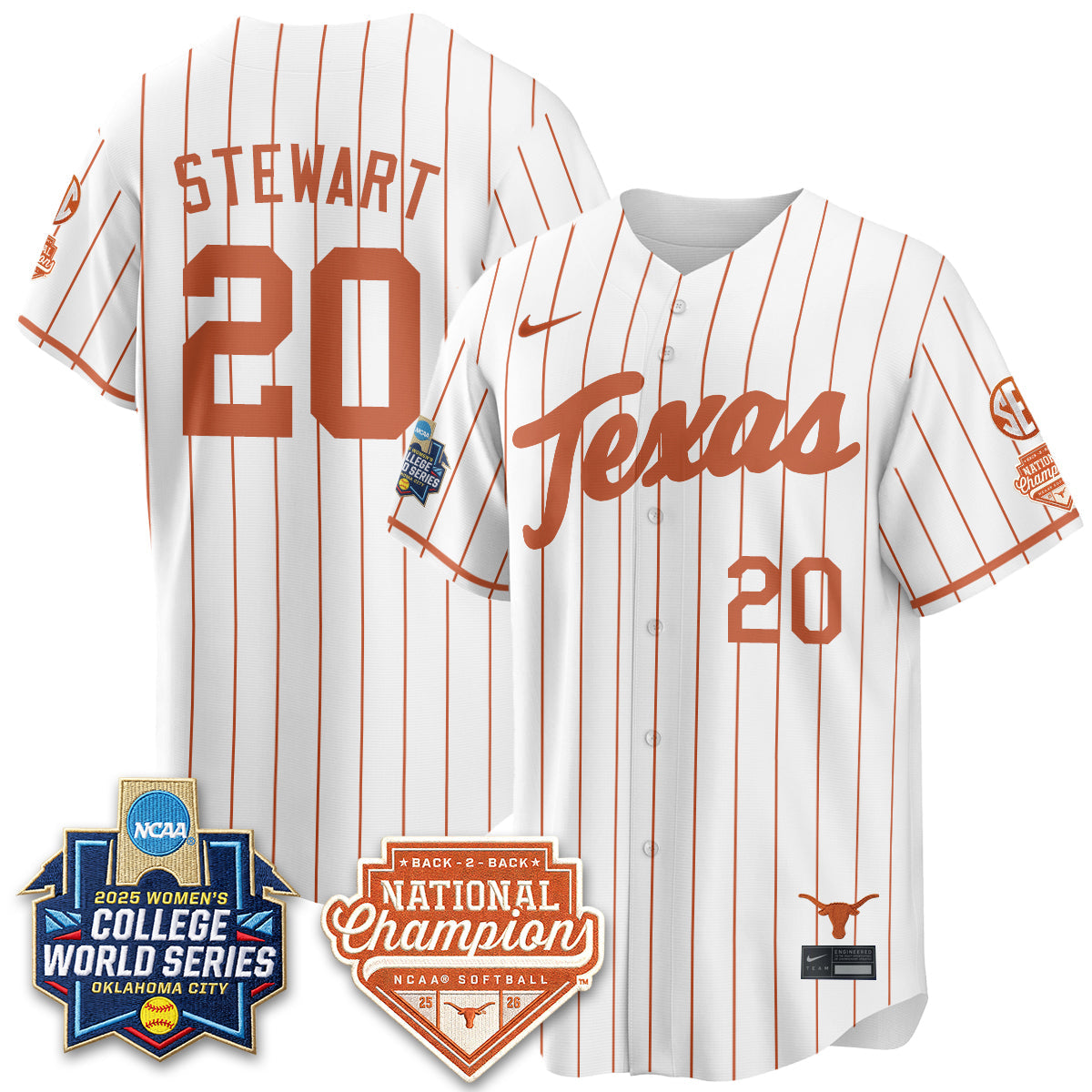 TEX Softball 2026 World Series (WCWS) Vapor Premier Limited Jersey - B2B Champs - Stitched