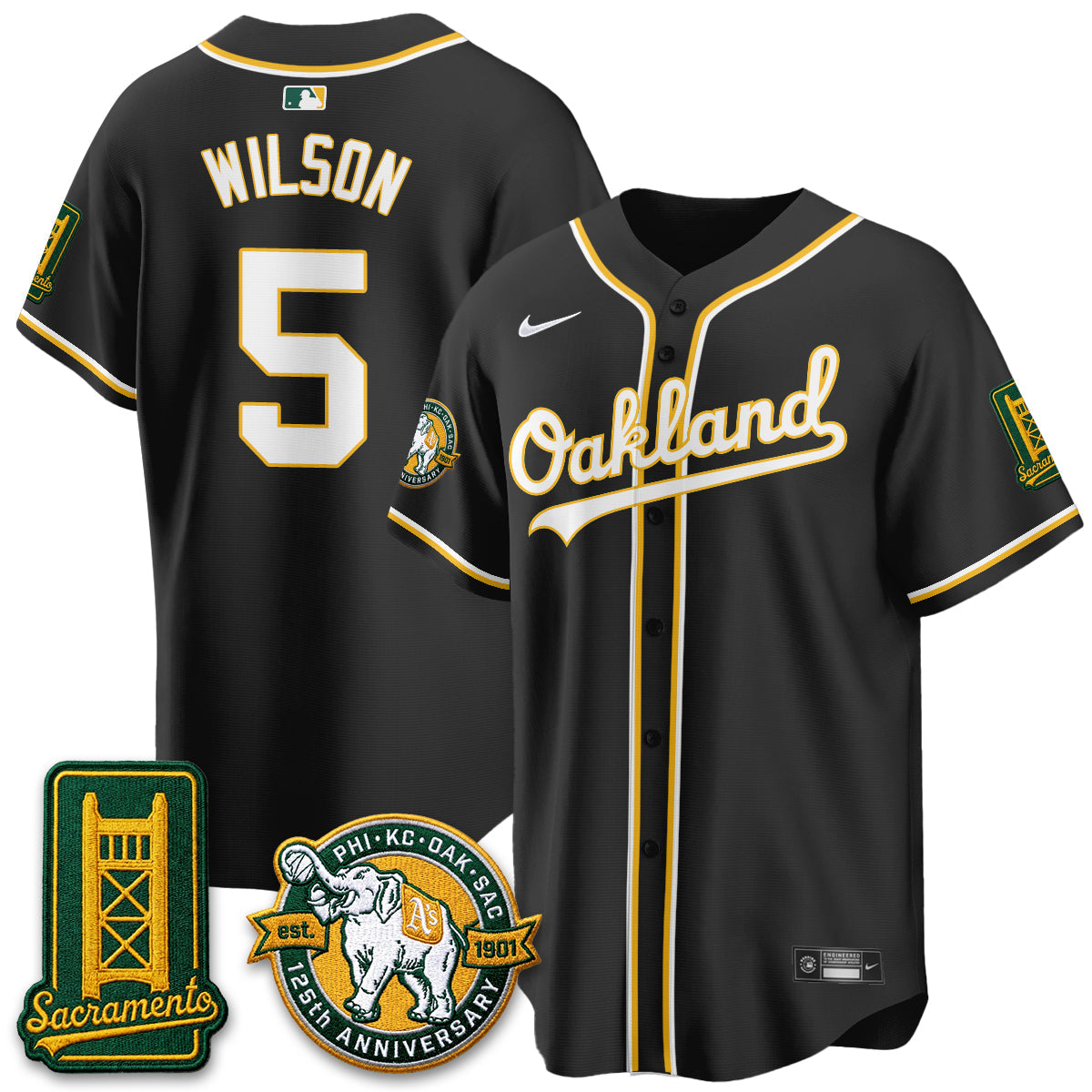 OAK 2026 Black Out Style - Celebrating 125 Years -  Limited Vapor Jersey - Stitched