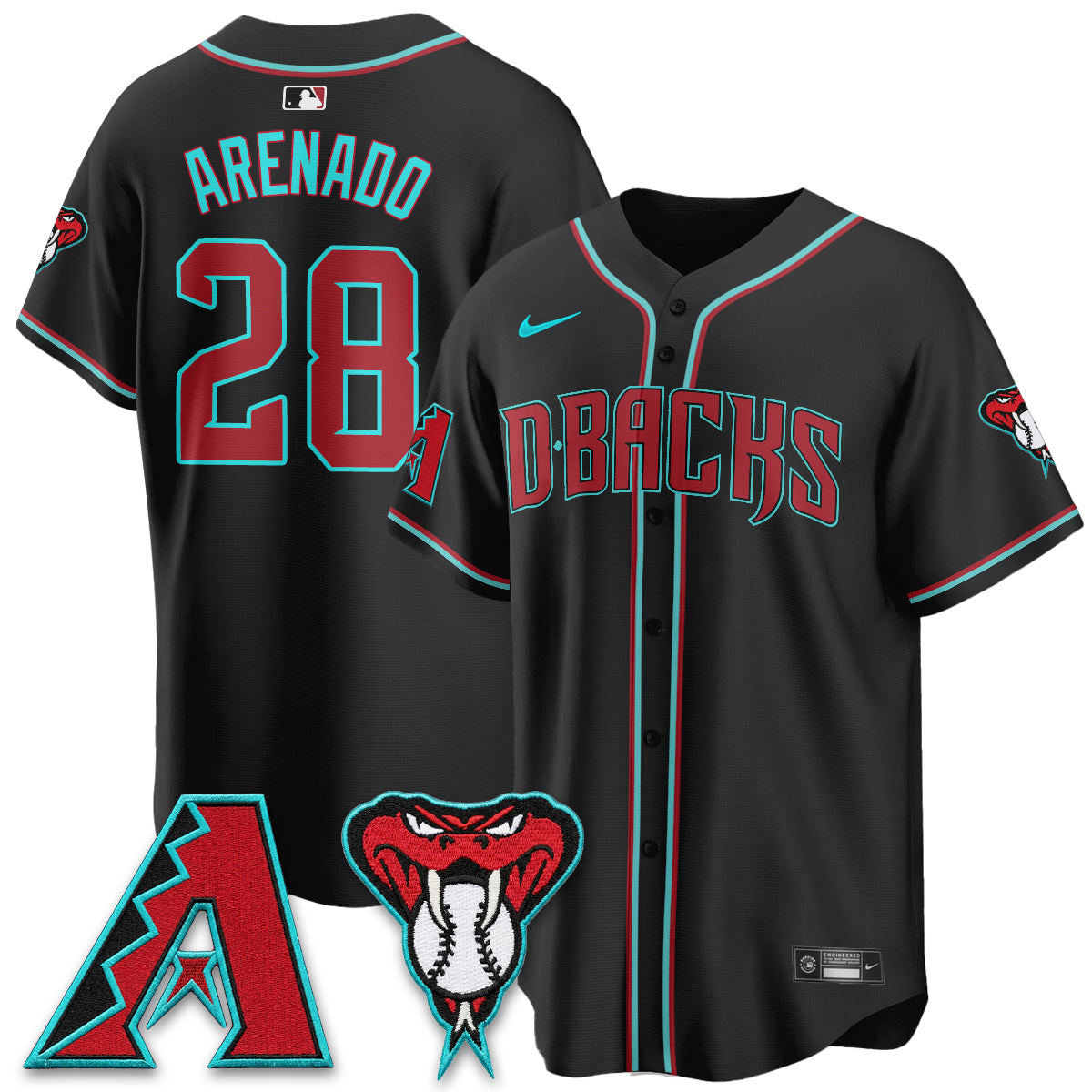 ARI Black Out Style Vapor Premier Limited Jersey - Stitched