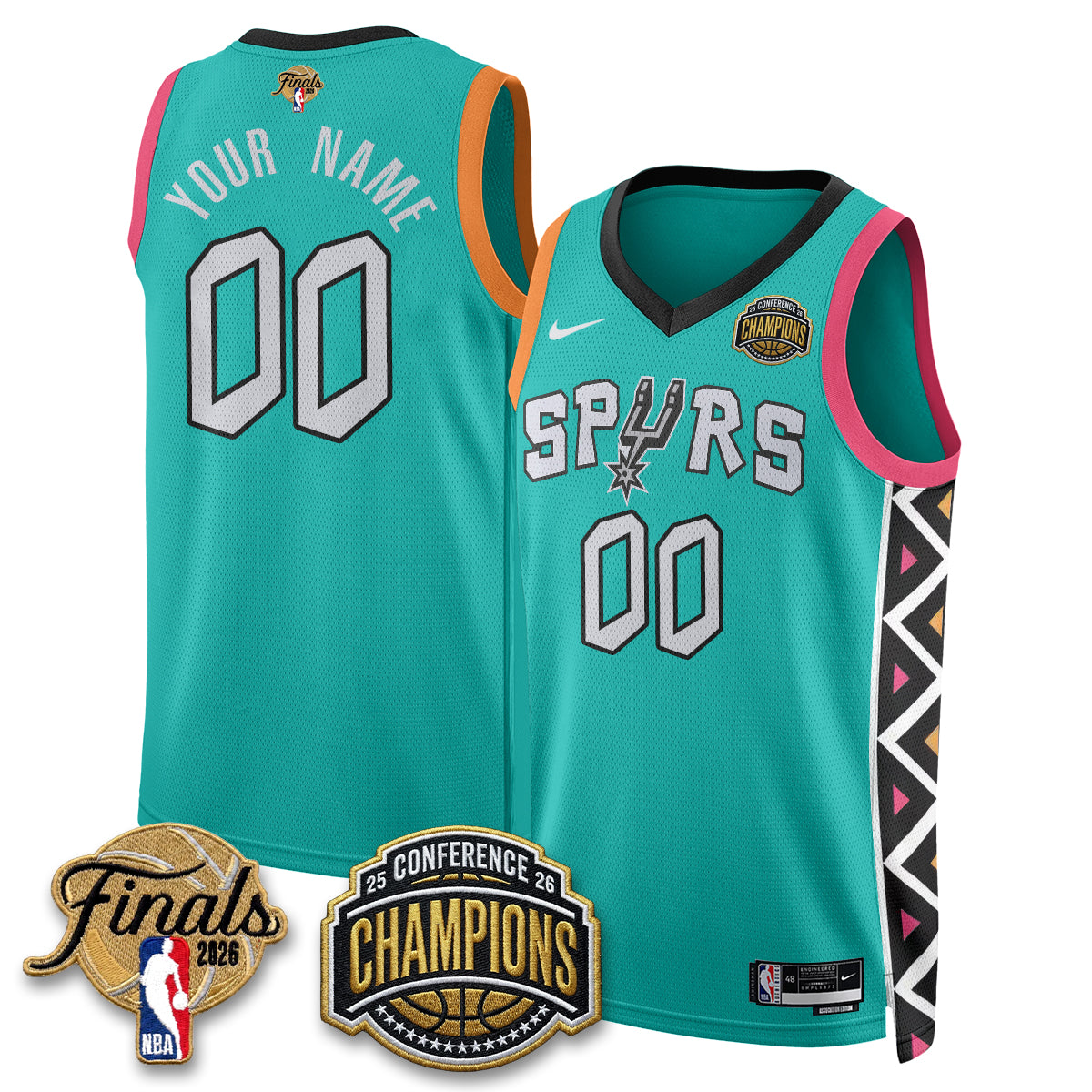 SAS 2026 Basketball  Western Conference Champions Vapor City Edition Custom Jersey - Stitched