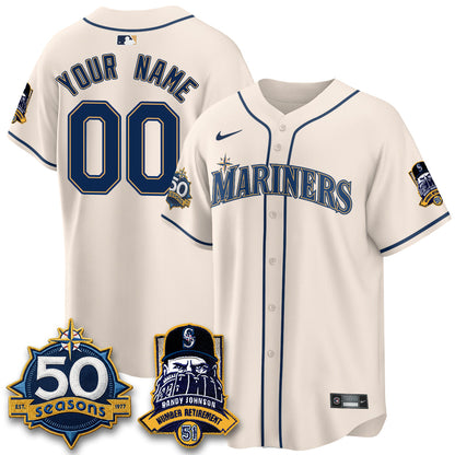 SEA Randy Johnson Vapor Limited Custom Jersey V2- Stitched