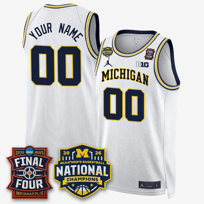 MICH 2026 NCAA Men's Basketball Champions Limited Custom Jersey - Stitched