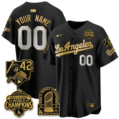 LAD 2026 New Era Gold Collection Vapor Custom Limited Jersey - B2B Champs - Stitched