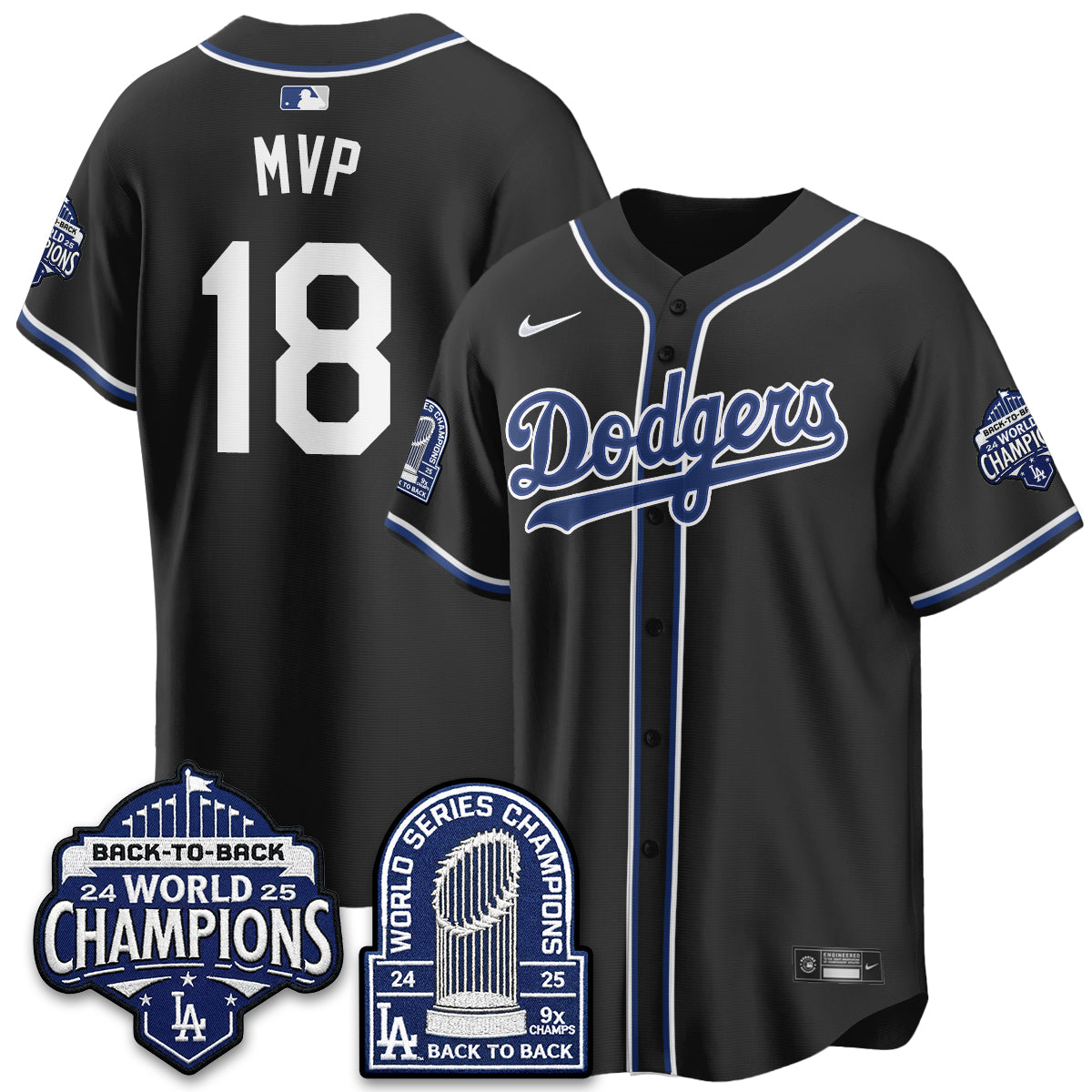 LAD 2026 Black Out Style Vapor Limited Jersey - B2B Champs - Stitched
