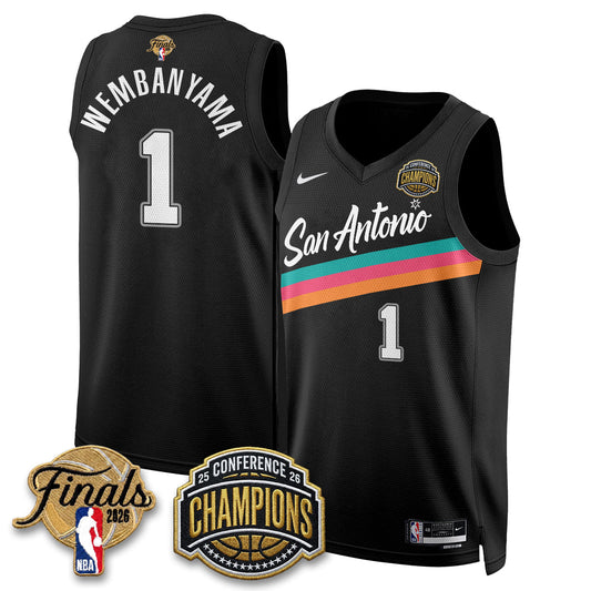 SAS 2026 Basketball  Western Conference Champions Vapor City Edition Jersey - Stitched