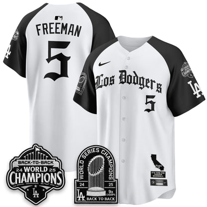 LAD World Series Champions Vapor Premier Limited Gothic Edition Jersey - Stitched