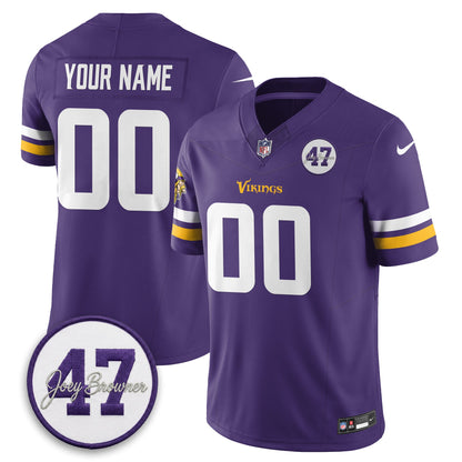 MIN Joey Browner Thank You For Memories - 1960 – 2026 Football Vapor Limited Custom Jersey - Stitched