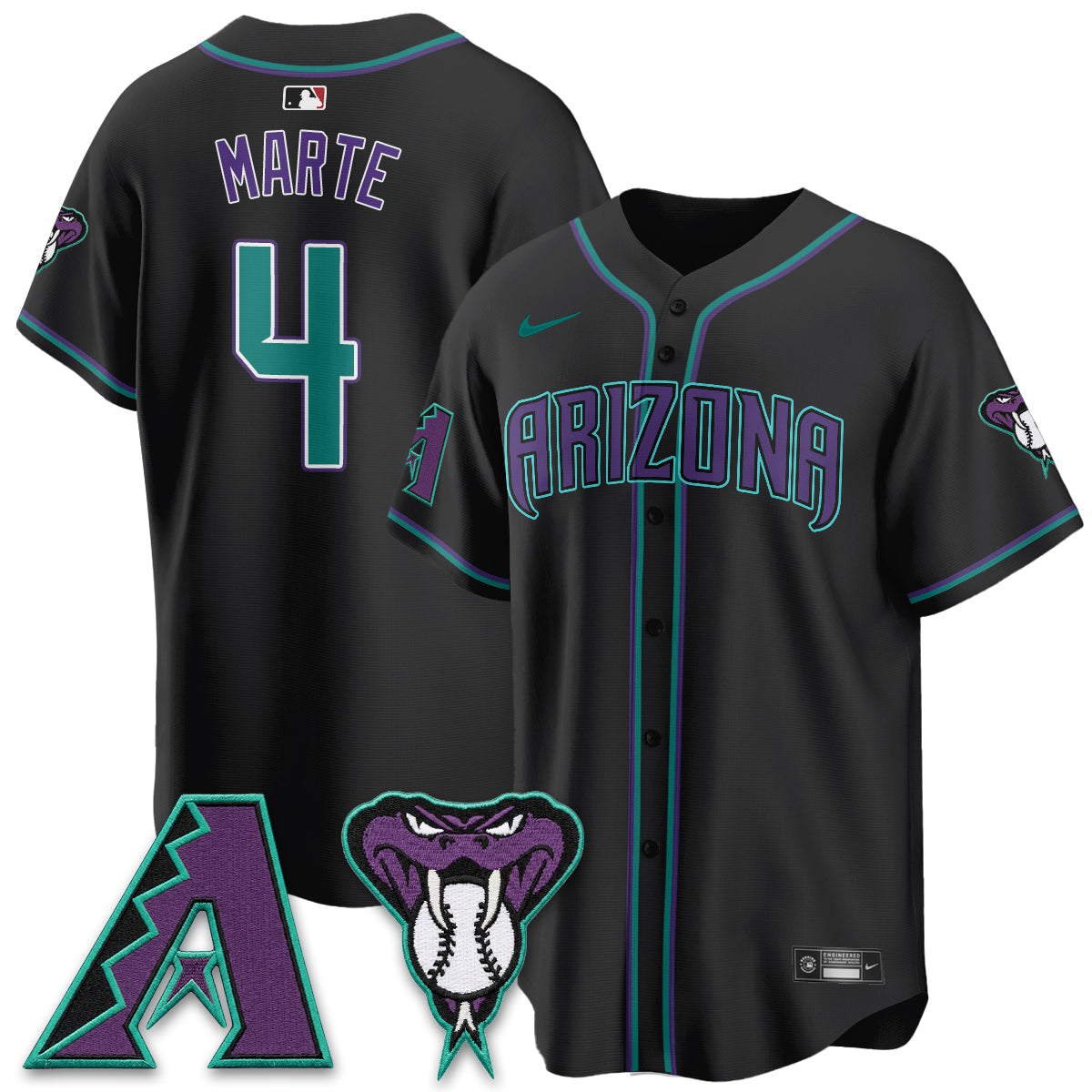 ARI Black Out Style Vapor Premier Limited Jersey - Stitched