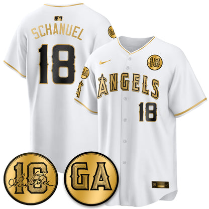 LAA Garret Anderson Tribute Patch Vapor Jersey - Stitched V2