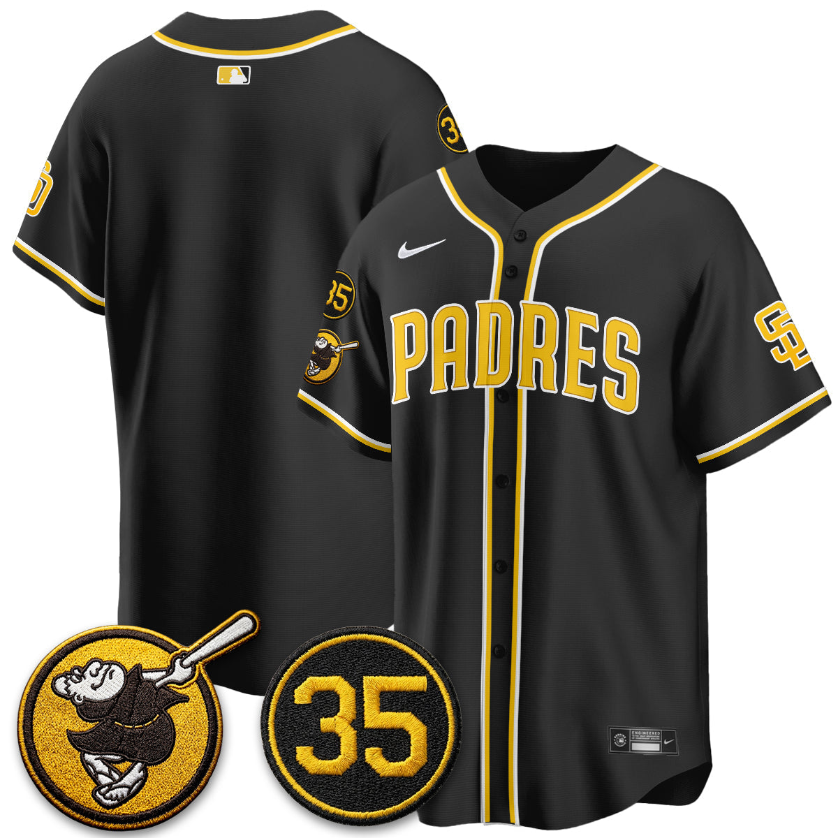 SD 2026 Black Out Style Limited Vapor Jersey - Stitched