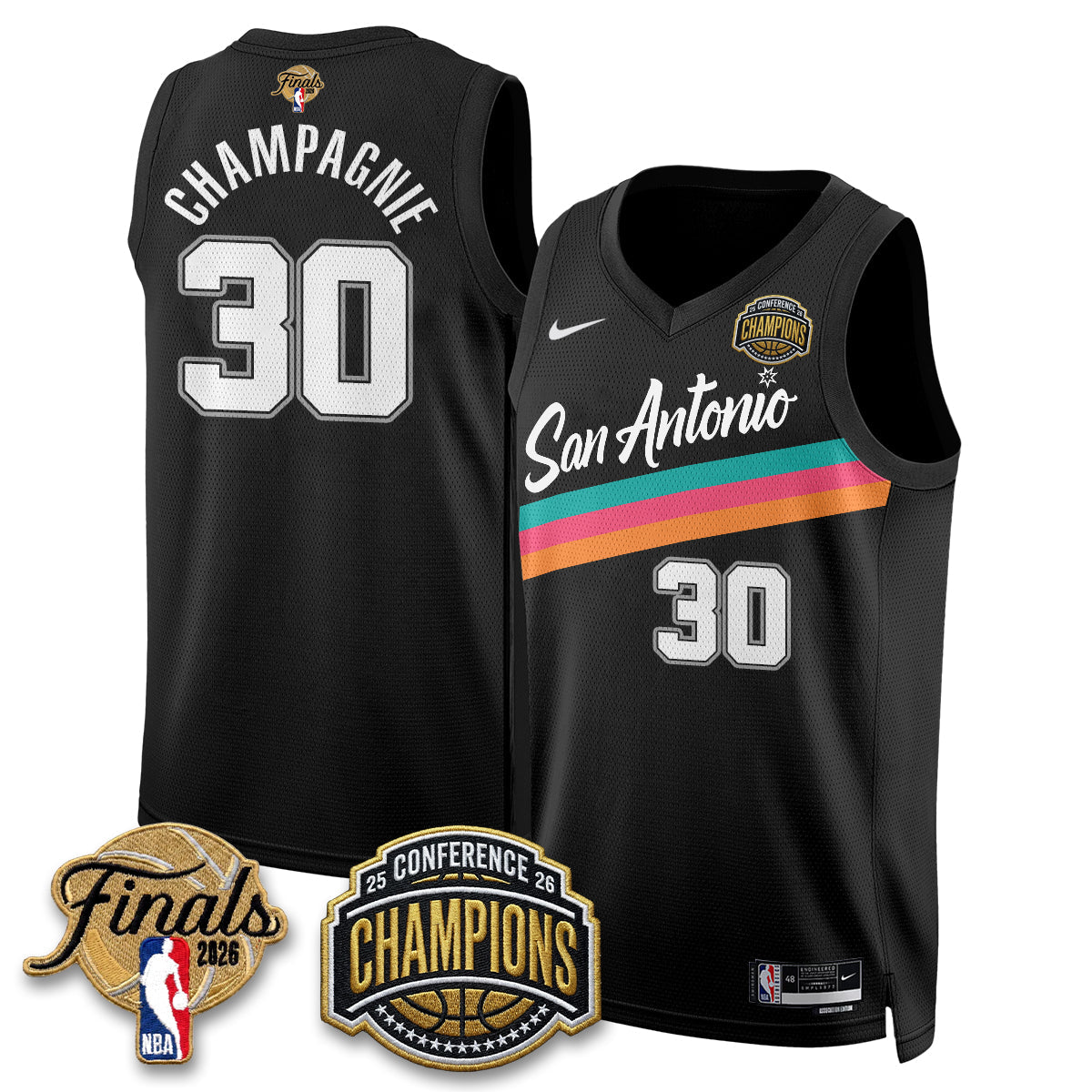 SAS 2026 Basketball  Western Conference Champions Vapor City Edition Jersey - Stitched