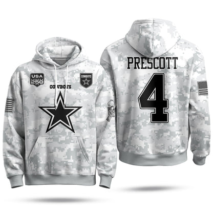 DAL 2026 Salute To Service Edition Pullover Hoodie - Printed
