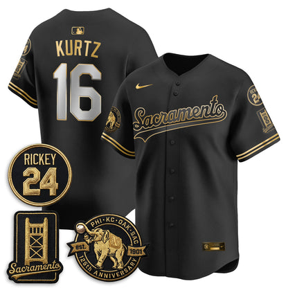 OAK 2026 Alternate Sacramento 125 Years Limited Vapor Gold Edition Jersey - Stitched