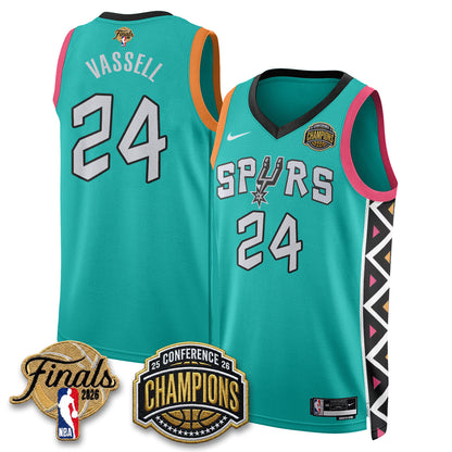 SAS 2026 Basketball  Western Conference Champions Vapor City Edition Jersey - Stitched