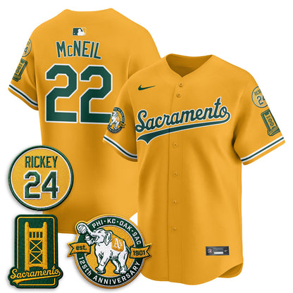 OAK 2026 Alternate Sacramento - Celebrating 125 Years -  Limited Vapor Jersey - Stitched
