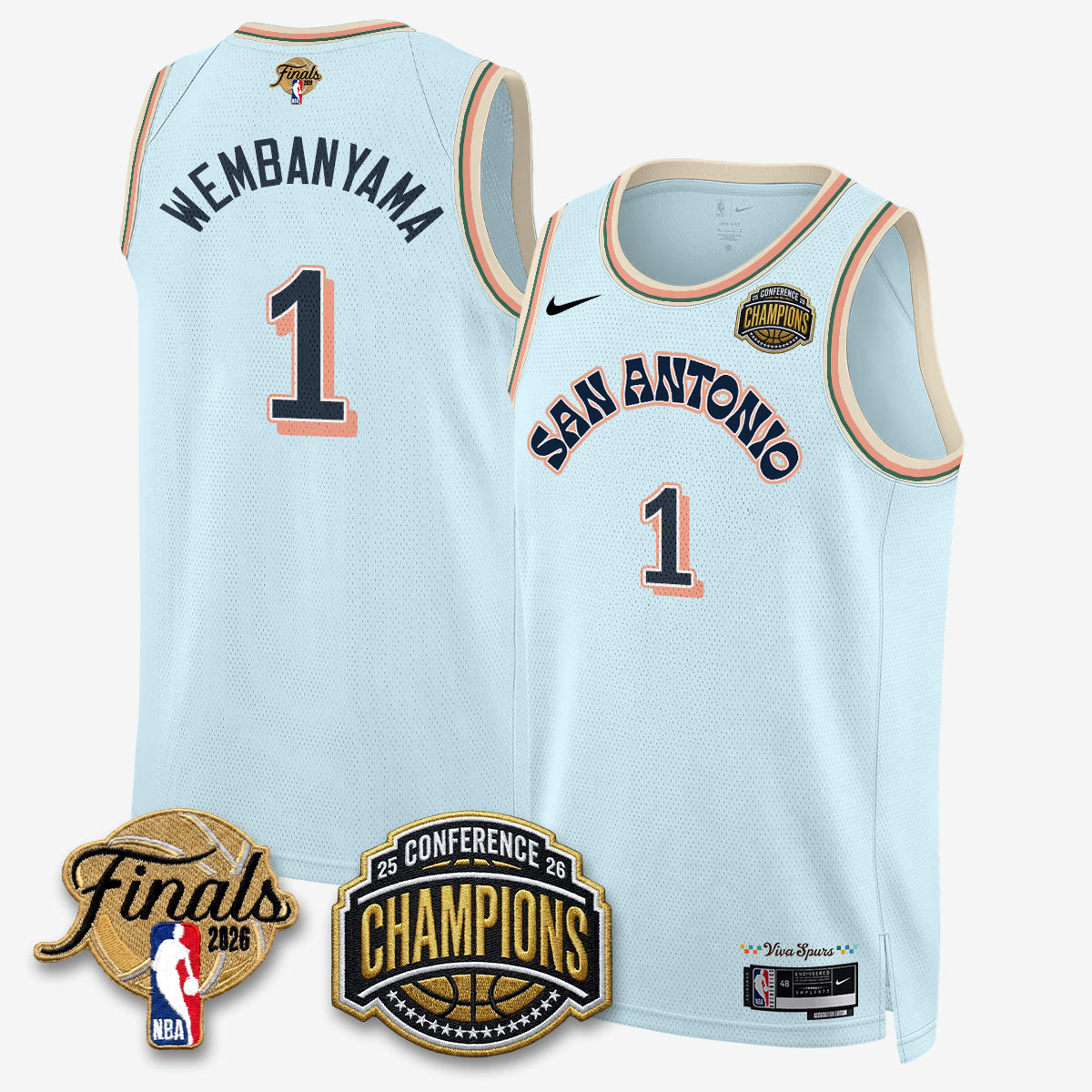 SAS 2026 Basketball  Western Conference Champions Vapor City Edition Jersey - Stitched