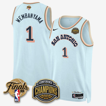 SAS 2026 Basketball  Western Conference Champions Vapor City Edition Jersey - Stitched