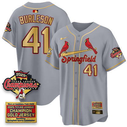 STL Springfield's Championship Gold Limited Jerseys - Stitched